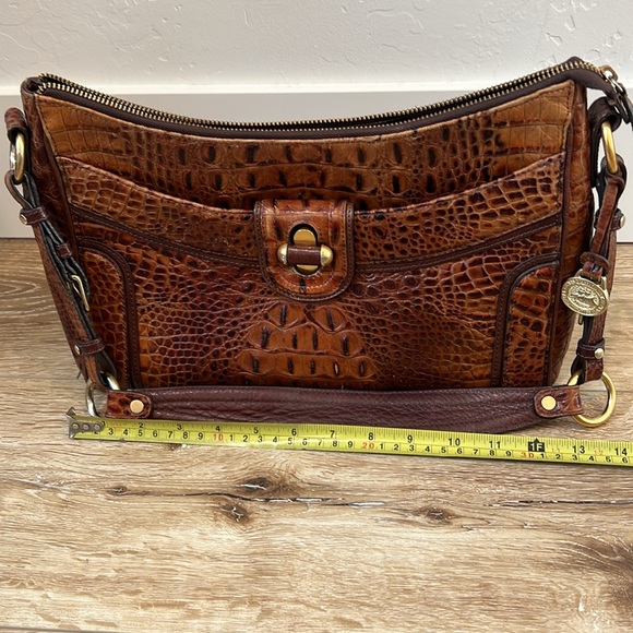 Vintage Brahmin Alligator Crocodile Leather Hobo Shoulder Bag Purse - Picture 10 of 12